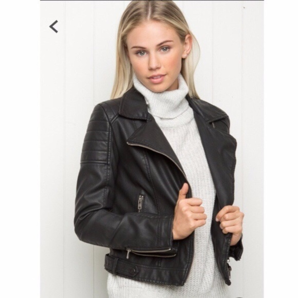 Brandy Melville leather jacket